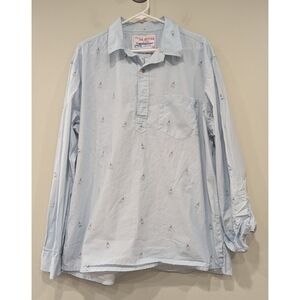 Chubbies The Nutter 100% Cotton Goldfish Bag Long Sleeve Button Polo Shirt XXL